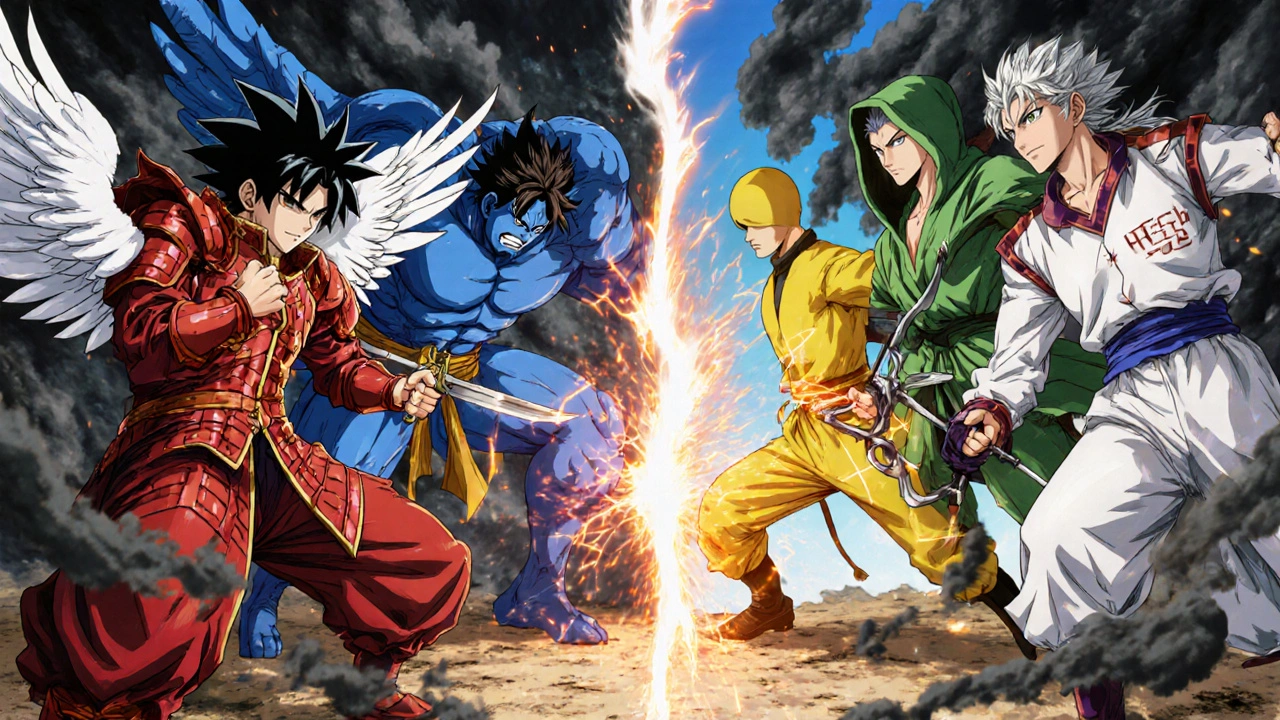 Animated battle of antihistamine characters showing different effects.