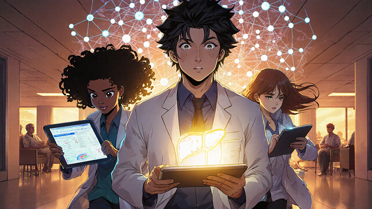 Scientists race through a hospital with holographic patient data, chasing a critical safety signal.