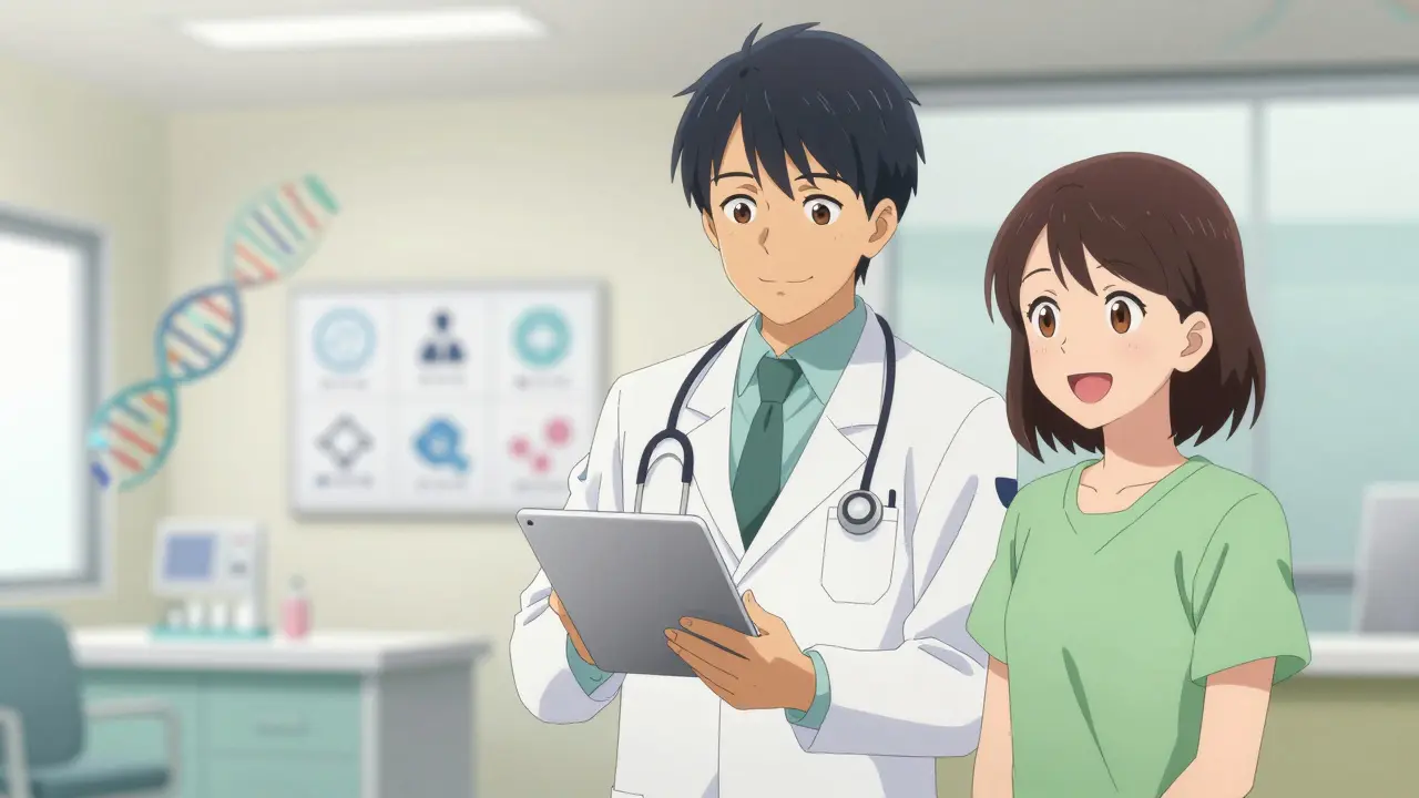 Doctor and patient discussing treatment plans in a bright clinic